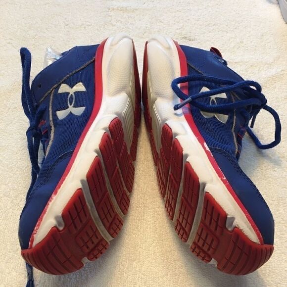 Under Armour sneakers blue red white size 6Y good condition - Picture 7 of 11